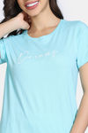 Zivame Floral Hush Knit Cotton Pyjama Set - Island Paradise — thumbnail 5